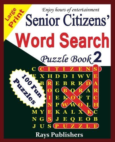 Senior Citizens Word Search Puzzle Book 2 Volume 2 Cre Puzzle