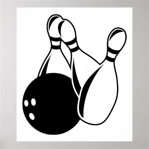 Ten Pin Bowling Poster Zazzle