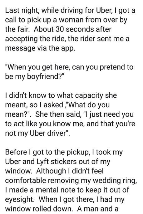 Uber Driver Helps Woman Escape The Clutches Of A Creepy Nice Guy