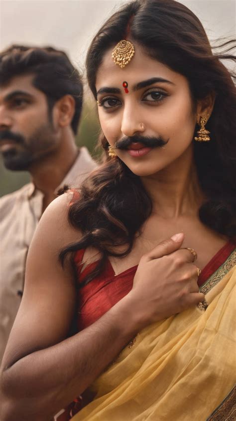 tamil girl with mustache and hairy forearm by bananashake1997 on deviantart