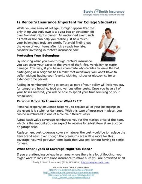 Health insurance for college students. Is Renter's Insurance Important For College Students Doylestown PA | Renters insurance, College ...