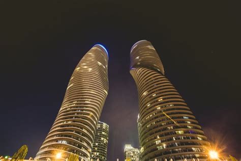 Free Curvy Condo Towers At Night Nohatcc
