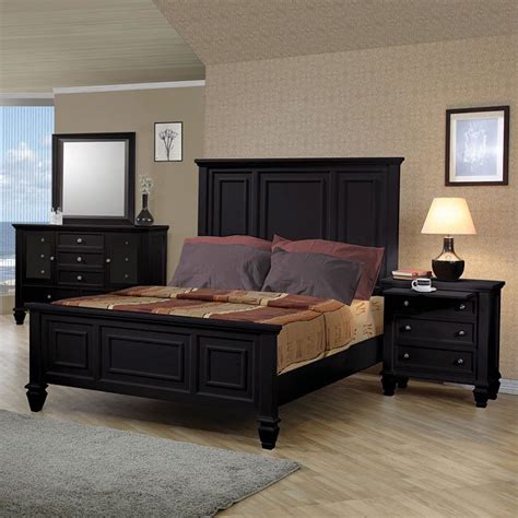 Free shipping on all orders over $35. Sandy Beach Panel Bedroom Set (Black) Coaster Furniture ...