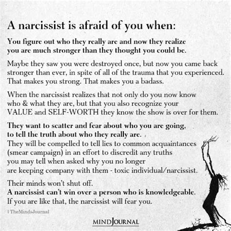 a narcissist is afraid of you when narcissist quotes