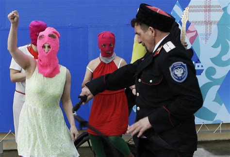 Cossack Militia Attack Pussy Riot Members In Sochi
