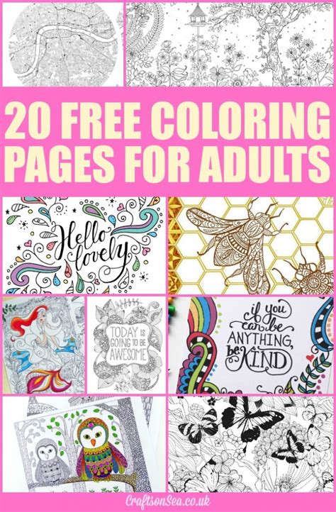 20 Free Coloring Pages for Adults - Crafts on Sea