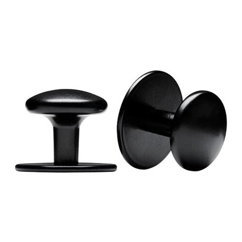 Drill pilot holes for the hinges. ULVSBO Knob - black - IKEA