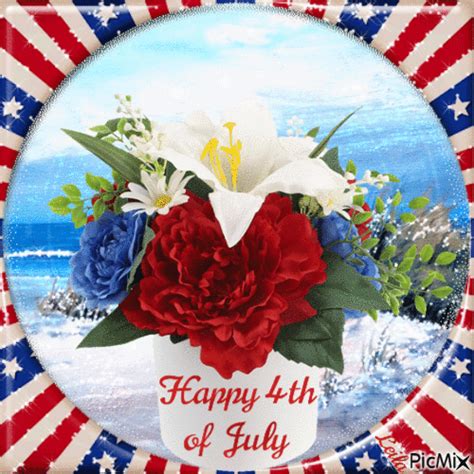 Red White And Blue Flowers Happy 4th Of July Pictures Photos And