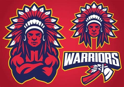 Premium Vector American Native Warrior Warrior Logo American Logo