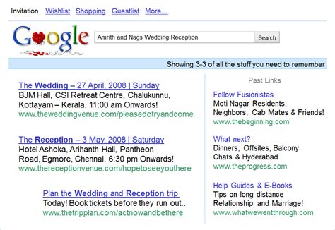 A Wedding Invitation Card Inspired by Google