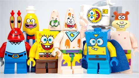 spongebob squarepants complete set of minifigure bricks patrick sandy krabs more