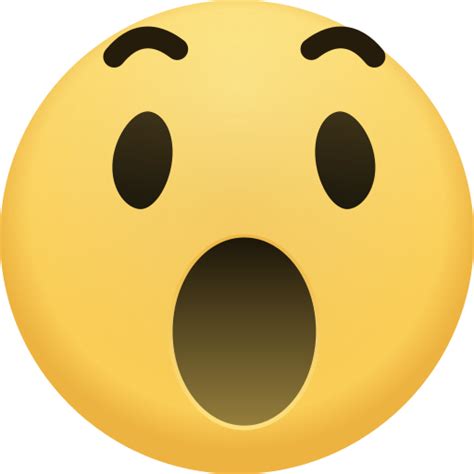 Wow Emoji Face Emoticon Emotion Surprised Expression Icon Free