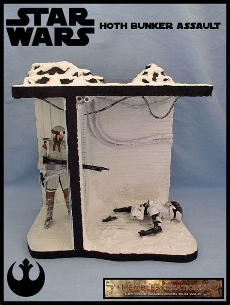 Custom vintage star wars esb hoth turret defense diorama backdrop. Hoth Bunker Assault (Star Wars) Custom Diorama / Playset | Star wars hoth, Star wars collection ...
