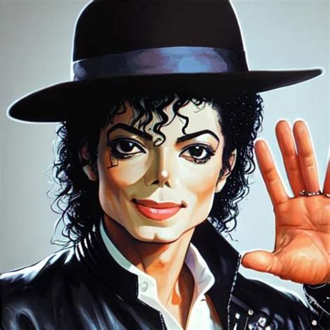 The Artist Michael Jackson Is Waving To The Camera Openart