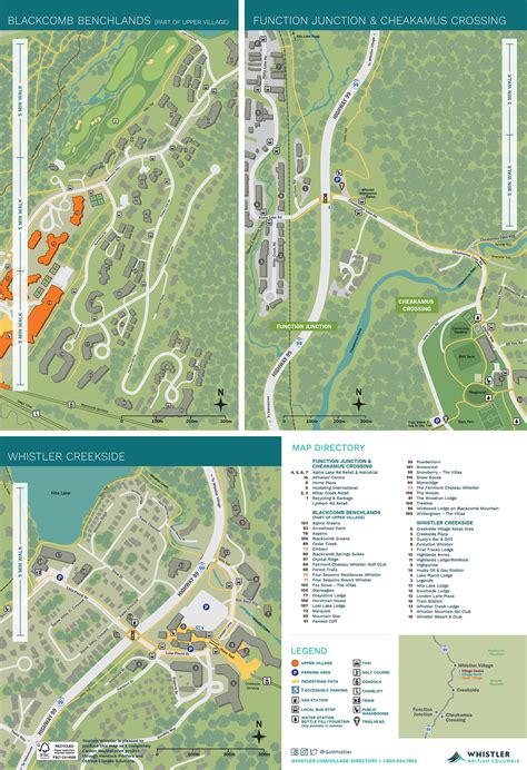 Tourism Whistler Village Map