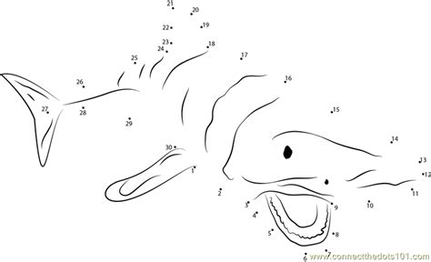 Connect the dots is a fun way for children to practice counting. Shark At Look dot to dot printable worksheet - Connect The ...