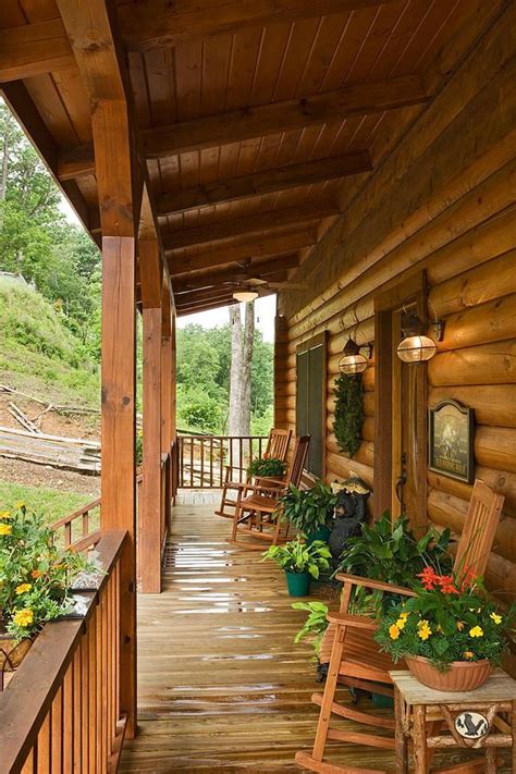 Cabin Porch Designs Stunning And Sturdy Mountain Cabin Cabin Life