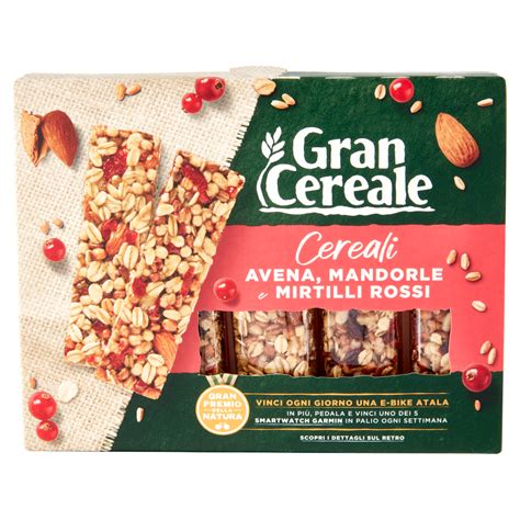 Gran Cereale Barrette Di Cereali Con Avena Mandorle E Mirtilli Rossi