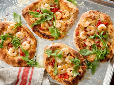 Individual Shrimp Scampi Pizzas Recipe Food Network