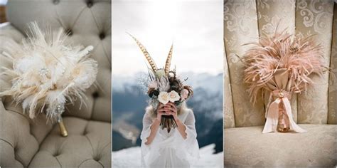12 Unique Wedding Bouquet Ideas With Feathers