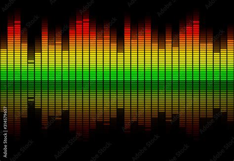 Ilustração Do Stock Colorful Retro Audio Equalizer Bars With Sound
