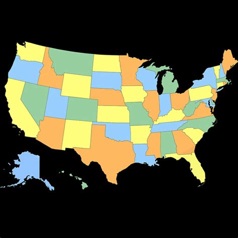 United states of america population: 3D model United States of America Map | CGTrader