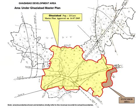 Ghaziabad Development Area Under Ghaziabad Master Plan 2021 Map