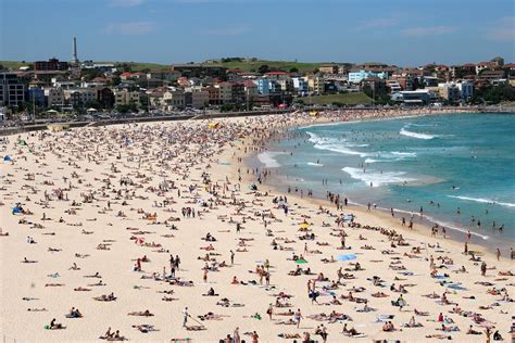 crowded bondi beach in sydney this is the most famous bea… flickr