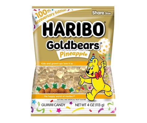 Haribo Pineapple Bears Gummi Candy 4 Oz Big Lots