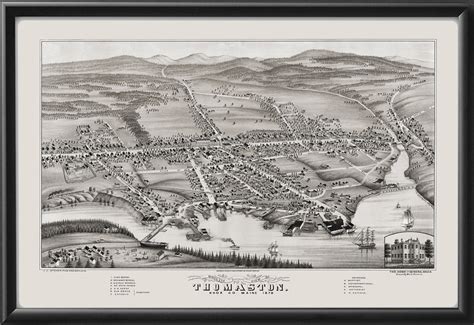 Thomaston Me 1878 Vintage City Maps