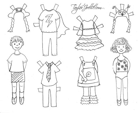 5 Awesome Boy Paper Doll Templates Repli Counts Template Replicounts