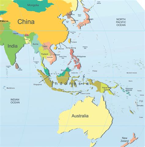 Asia Pacific Rim Map