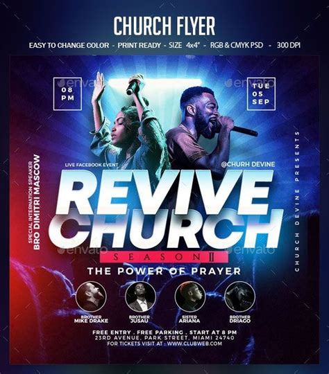 Church Flyer Social Media Design Graphics Church Poster Design
