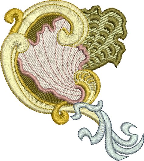SeaShell 2 Embroidery Motif - 30 - Golden Classic - by Sue Box - Sue ...