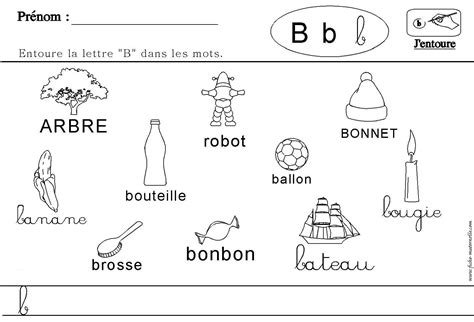 Maternelle Lecture Des Lettres De Lalphabet La Lettre B