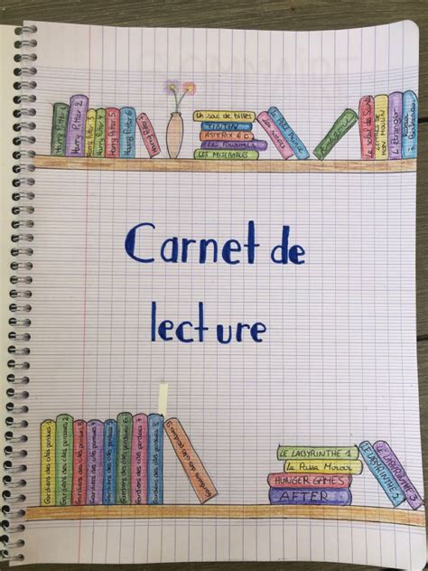 Idée carnet de lecture Carnet de lectures Carnet de lecture Lecture