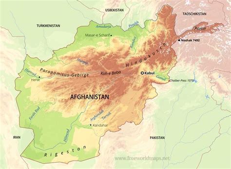 Karte Von Afghanistan