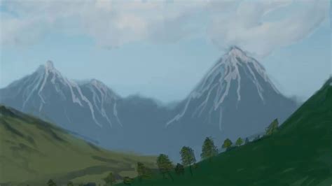 Mountain Landscape In Procreate Youtube