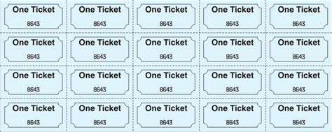 50 Free Printable Tickets With Numbers