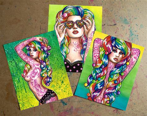 Set Of Three Signed Art Prints 5x7 8x10 Or Apprx 11x14 In Etsy