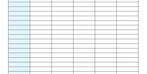 Printable Blank Spreadsheet With Linesspreadsheet Template Images