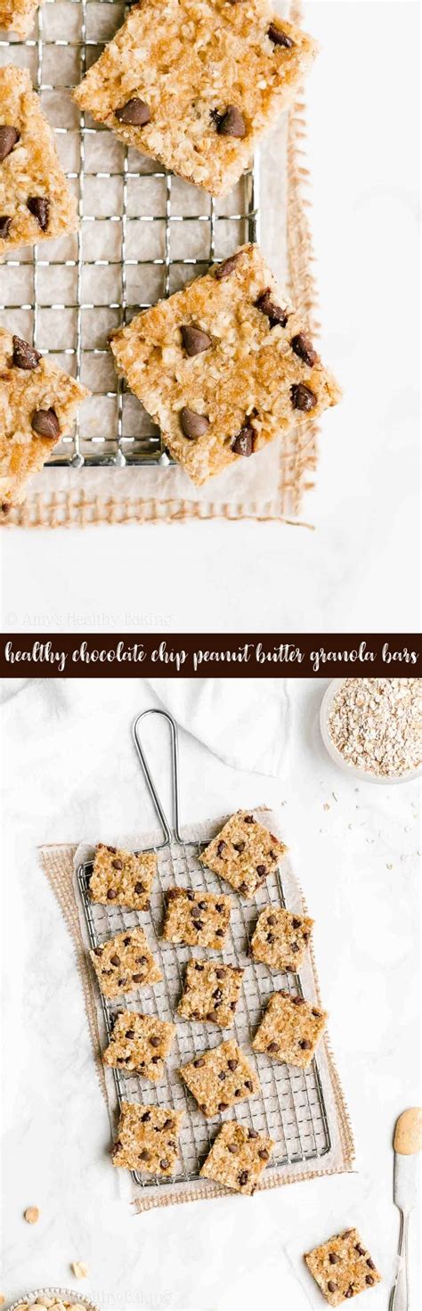 Healthy Chocolate Chip Peanut Butter Granola Bars Amys Healthy Baking