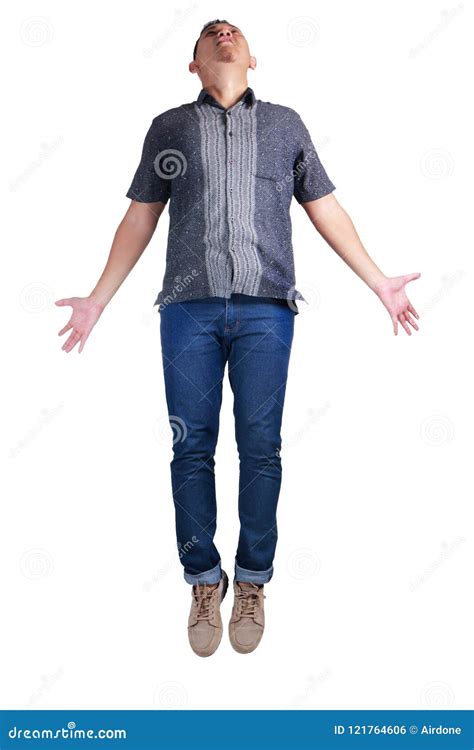 Levitation Young Man Flying Stock Photo Image Of Male Jump 121764606