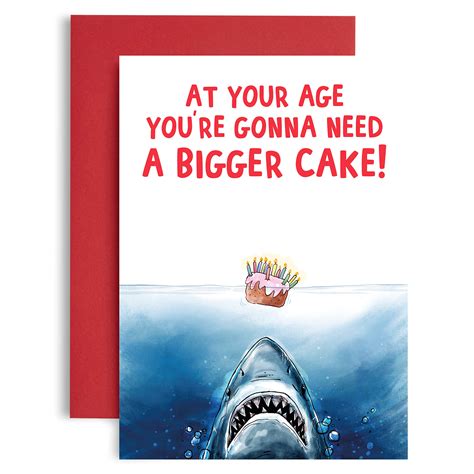 Buy Youre Gonna Need A Bigger Cake Funny Shark Jaws Card Funny