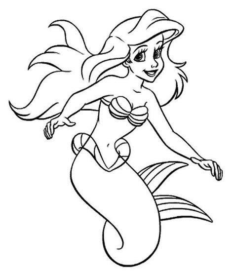 Dibujos para colorear Disney Sirena para colorear Páginas para colorear de princesa
