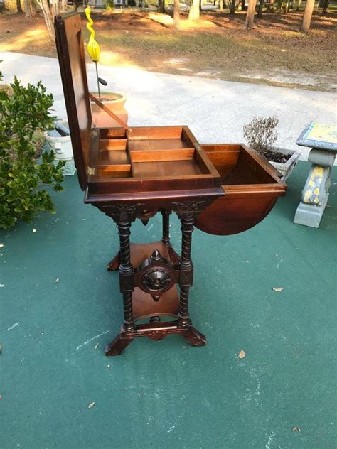 An antique sewing cabinet is an essential piece of furniture for anyone who collects or uses vintage sewing machines. Antique Sewing Cabinet, Victorian Lift Top Table, Games ...