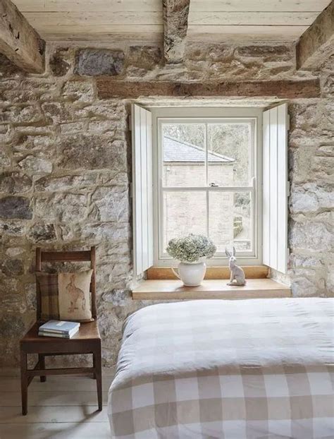 15 Elegant Stone Wall Interior Designs French Country Bedrooms