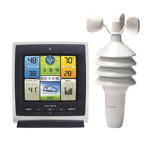 Acurite 00589 Pro Color Weather Station With Wind Speed Temperature