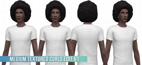 Medium Textured Curls Male Hair Edit At Busted Pixels Sims 4 Updates