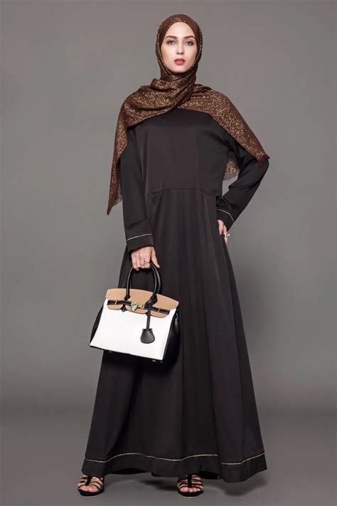 Muslim Women Dress Elegant Dubai Turkish Black Ladies Clothing Women Arab Caftan Kaftan Malaysia